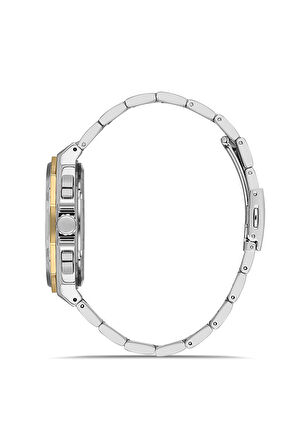 Ferro FM11590AWT-D6 Quartz Çelik Gri Yeşil Kadran 44 mm Erkek Kol Saati