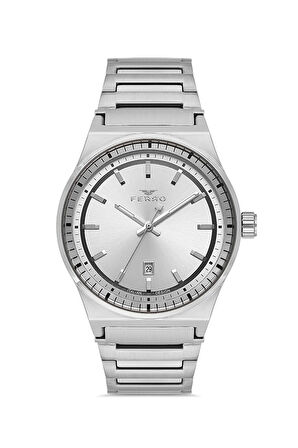 Gümüş Çelik Kordon Erkek Kol Saati F11592AWT-A