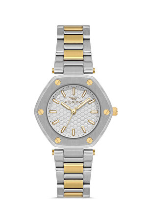Ferro FL43006A-D Quartz Çelik Altın/Gri 32 mm Kadın Kol Saati
