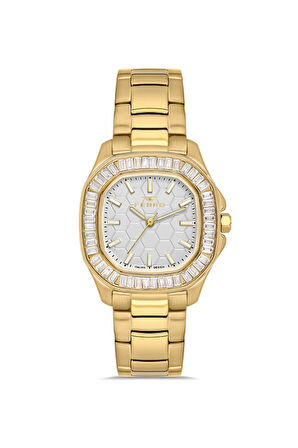 Ferro FL43008A-B Quartz Çelik Altın Rengi 31 mm Kadın Kol Saati