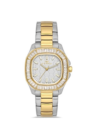 Sarı ve Gümüş Çelik Kordon Kadın Kol Saati FL43008A-D