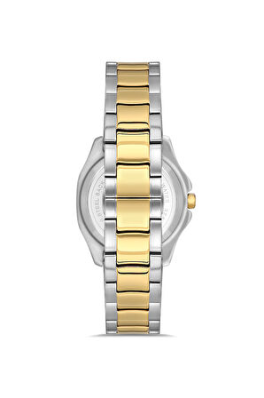 Ferro FL43008A-D6 Quartz Çelik Altın/Gri Yeşil Kadran 31 mm Kadın Kol Saati