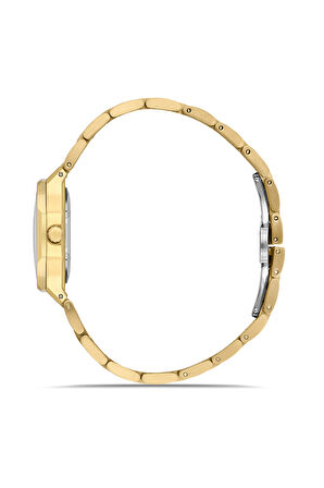 Ferro FL21616AWT-B6 Quartz Çelik Altın Rengi Yeşil Kadran 27 mm Kadın Kol Saati