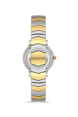 Ferro FL43009A-D6 Quartz Çelik Altın/Gri Yeşil Kadran 28 mm Kadın Kol Saati