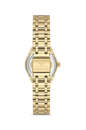 Ferro FL21610AWT-B4 Quartz Çelik Altın Rengi 29 mm Kadın Kol Saati