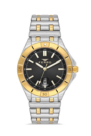 Sarı ve Gümüş Çelik Kordon Erkek Kol Saati FM43017A-D2