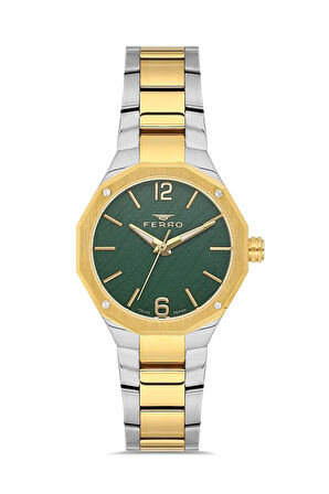 Sarı ve Gümüş Çelik Kordon Kadın Kol Saati FL43018A-D6