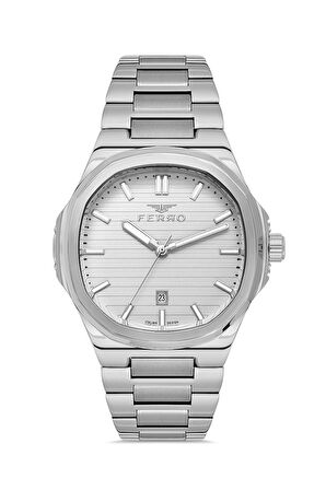 Ferro Gümüş Çelik Kordon Erkek Kol Saati LF11514AWT-A