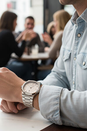 Ferro Gümüş Çelik Kordon Erkek Kol Saati LF11514AWT-A