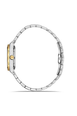 Ferro FL40146A-D Quartz Çelik Altın/Gri 30 mm Kadın Kol Saati