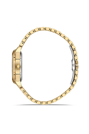 Ferro FL21632AWT-B2 Quartz Çelik Altın Rengi Siyah Kadran 32 mm Kadın Kol Saati