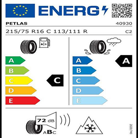 Petlas 215/75R16C 113/111R 8pr Fullgrip PT925 Hafif Ticari Kış Lastiği ( Üretim Yılı: 2024 )