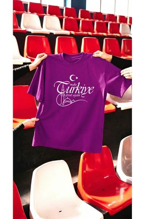 Unisex Make Türkiye Great Again Baskılı Tasarım Tshirt