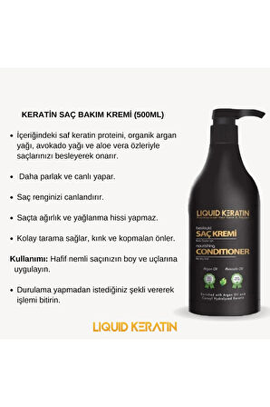 Keratin Kremi (500ML) Yıpranmış Kuru Saçlar Için (NEMLENDİRİCİ ONARICI BAKIM)