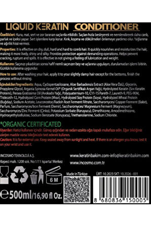 Keratin Kremi (500ML) Yıpranmış Kuru Saçlar Için (NEMLENDİRİCİ ONARICI BAKIM)