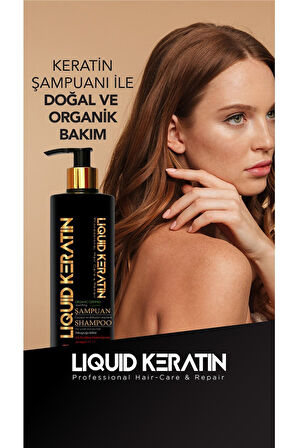 Sülfatsız Tuzsuz Besleyici Doğal Keratin Şampuanı (350ML) - Dökülme Önleyici Güçlendirici