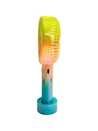 Inovaxis Mini El Fanı Taşınabilir Serinletici Işıklı Şarjlı Vantilatör 3 Kademeli Hız Ayarı
