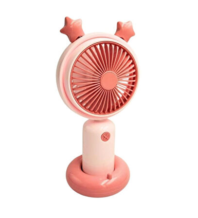 Inovaxis Mini El Fanı Taşınabilir Serinletici Işıklı Şarjlı Vantilatör 2 Kademeli Hız Ayarı