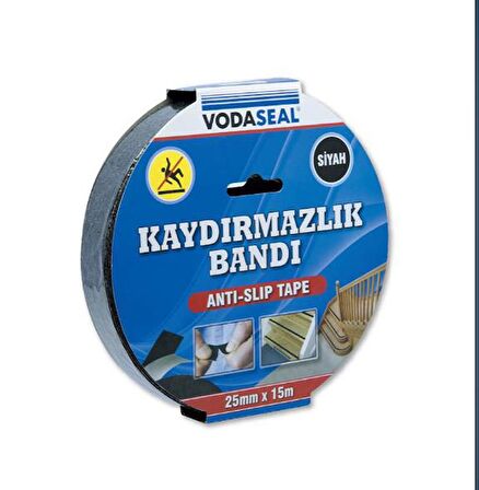 Vodaseal Merdiven Kaydırmazlık Bandı 25 mm x 15 mt Siyah