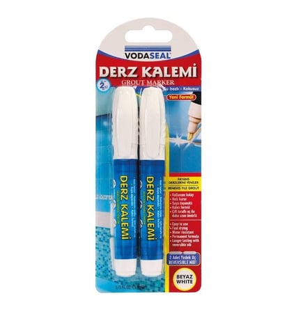 Vodaseal Derz Kalemi Beyaz 2'li Su Bazlı Kokusuz