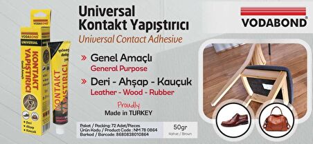 Vodabond Tüp Kontakt Yapıştırıcı 50 ml