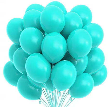 BALON DÜZ 12" TURKUAZ MAVİSİ 100 ADET