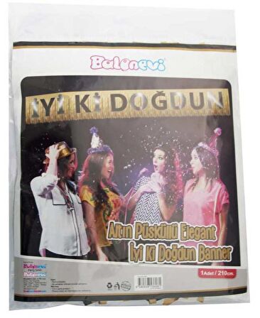 Flama İyiki Doğdun Gold 210x20 Cm