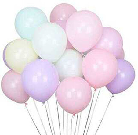 BALON DÜZ 12 İNC (MAKARON) KARIŞIK 100 ADET