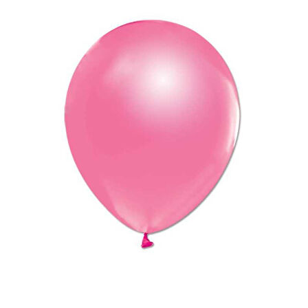 BALON METALİK DÜZ 10 İNC PEMBE 100 ADET