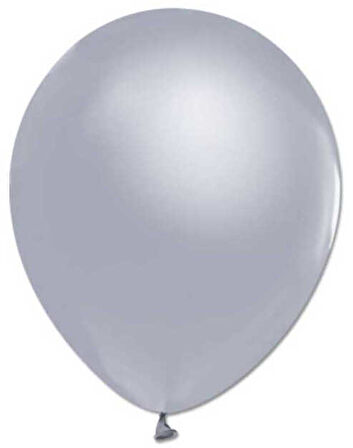BALON METALİK DÜZ 10 İNC GÜMÜŞ 100 ADET
