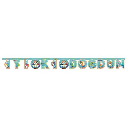 LPB6393 Balonevi, Baby Shark Parti Zamanı, ''İyi ki Doğdun'' Banner