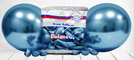 BALON KROM PARLAK 12 İNC MAVİ 50 ADET