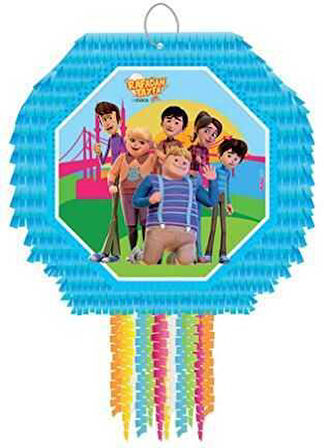 Pinyata Rafadan Tayfa lisanslı 42cm sopalı püsküllü gerçek patlayan pinyata