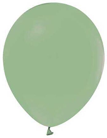 Balon Düz Pastel(Makaron Balon) Küf Yeşili ( 100 Adet )