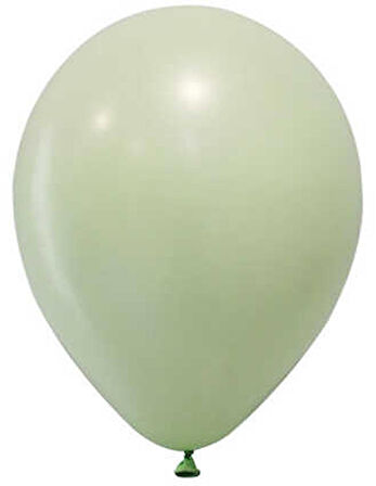 Balon Düz Pastel Makaron 12 İnc Yeşil ( 100 Adet )