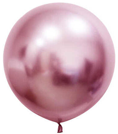 Balon Krom Parlak Jumbo 24 İnc Pembe 60 cm ( 3 Adet )