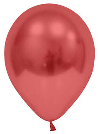 Balon Krom Parlak 10 İnc Kırmızı ( 50 Adet )