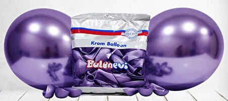 Balon Krom Parlak 10 İnc Violet Mor ( 50 Adet )