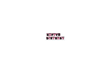 FLAMA PINK STARS HAPPY BIRTHDAY YAZI 1 ADET