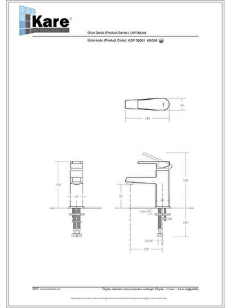 Optimum Mix Lavabo Bataryası