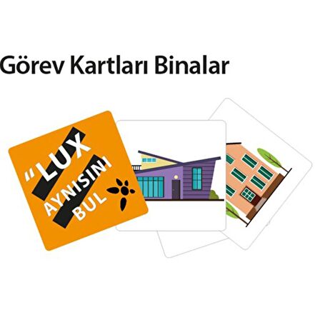 Lüx Aynsını Bul Hafıza Oyunu 3. Seri - Oyunlar İşaretler Binalar