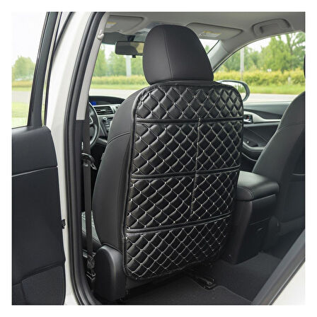 Kuştulli Koltuk Arkası Deri Kapitone Organizer Çanta