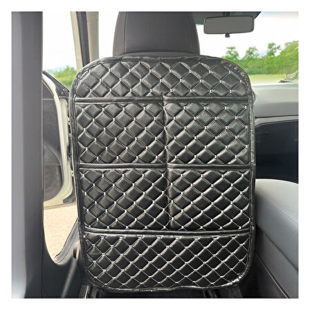 Kuştulli Koltuk Arkası Deri Kapitone Organizer Çanta