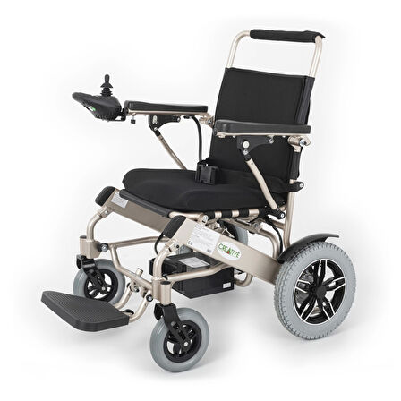 Creative CR-6012 Large Akülü Tekerlekli Sandalye | 51 cm Oturma Genişliği, Katlanabilir Alüminyum Gövde, Lityum Bataryalı