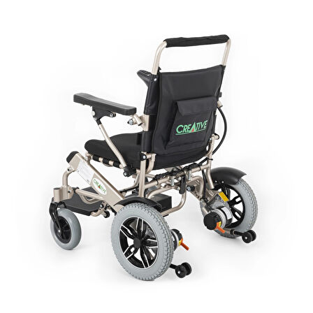 Creative CR-6012 Large Akülü Tekerlekli Sandalye | 51 cm Oturma Genişliği, Katlanabilir Alüminyum Gövde, Lityum Bataryalı