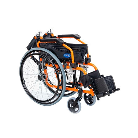 Comfort Plus Çocuk Tekerlekli Sandalye Turuncu&Siyah | Alüminyum Şase, Katlanabilir Yapı, Temizlenebilir Döşeme KY980LA-35