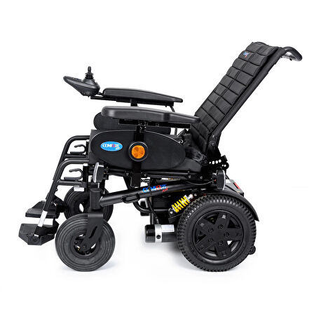 Comfort Plus Akülü Tekerlekli Sandalye | Geniş Oturma Alanı 56 cm, 2x450W Motor, Amortisörlü Lüks Sürüş DM-450 Luxury XXL