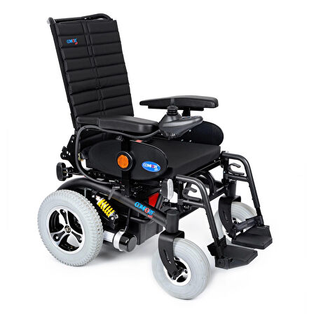 Comfort Plus Akülü Tekerlekli Sandalye | Amortisörlü Lüks Sürüş, 2x320W Motor, Işıklı Joystick, Far ve Sinyal Sistemli DM-450 Luxury