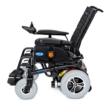 Comfort Plus Akülü Tekerlekli Sandalye | Amortisörlü Lüks Sürüş, 2x320W Motor, Işıklı Joystick, Far ve Sinyal Sistemli DM-450 Luxury