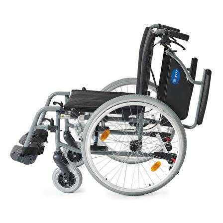Comfort Plus Hafif Alüminyum Tekerlekli Sandalye | Katlanabilir ve Refakatçi Frenli Model DM-317